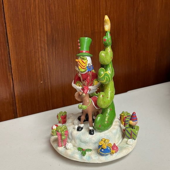 Home Interiors Christmas tree Snowman Reindeer Revolving Musical box - Picture 12 of 14